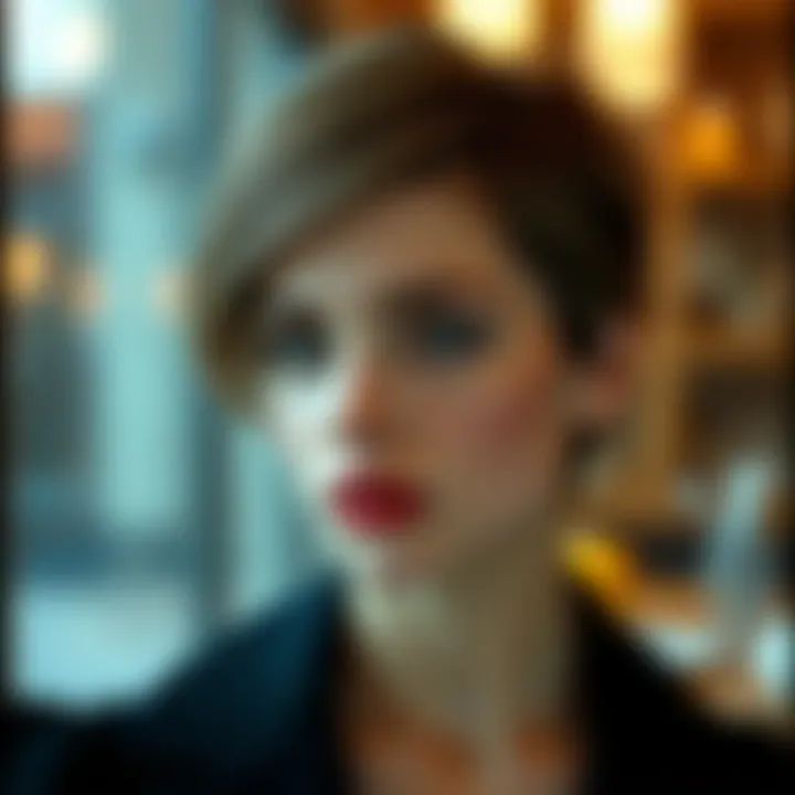 Stylish Pixie Cut Chic pixie cut showcasing facial features