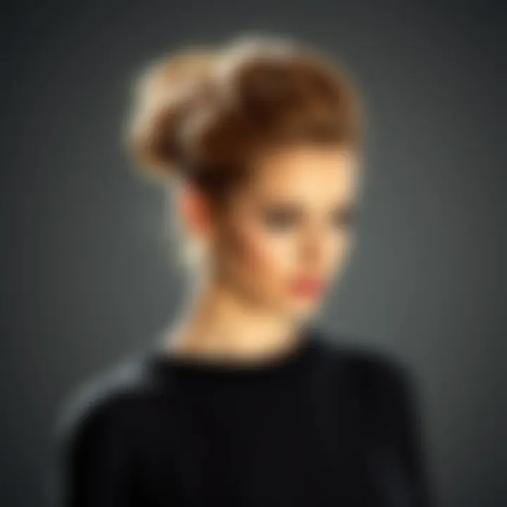 Creative Updo Hairstyle Creative updo hairstyle showcasing artistic flair