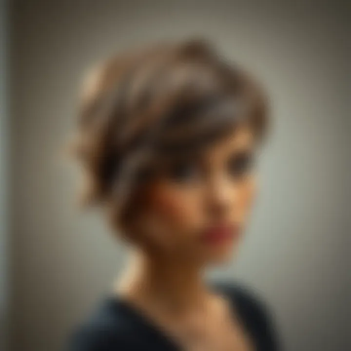 Volume-Boosting Short Cut Textured short hairstyle with volume