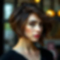 Stylish layered haircut showcasing depth and movement