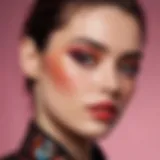 Vibrant color palette showcasing bold makeup techniques