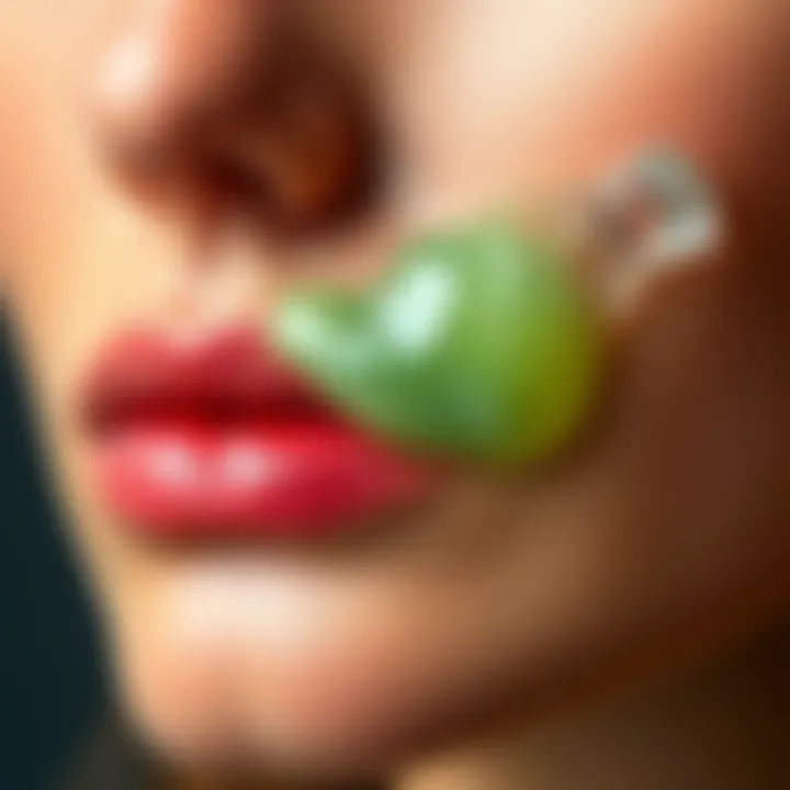 Nourishing the Skin: Aloe Vera Gel Application Aloe vera gel application on skin