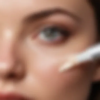 User applying eye cream with a gentle touch