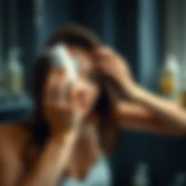 Applying Keratin Shampoo Effectively A person applying keratin shampoo