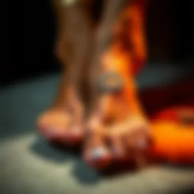 Close-up of beautifully manicured feet