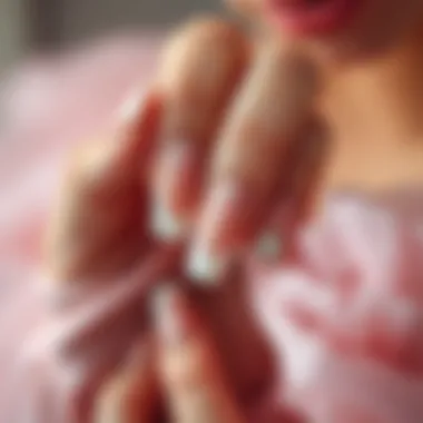 Elegant ballerina nail design showcasing French tips