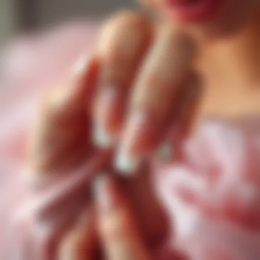 Elegant ballerina nail design showcasing French tips