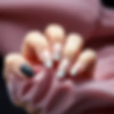 Stylish ballerina nails in various French tip designs