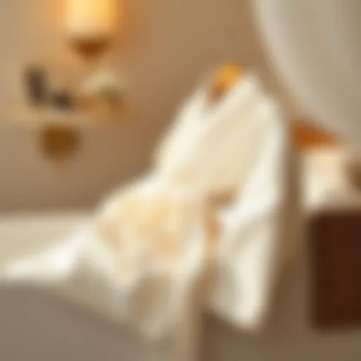 The Elegance of a Luxurious Bathrobe Luxurious bathrobe draped elegantly