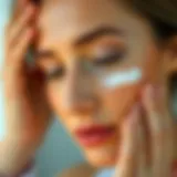 BB cream application on oily skin