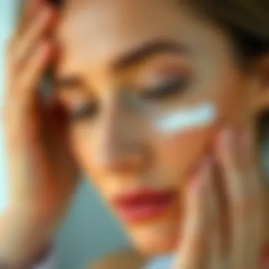 BB cream application on oily skin