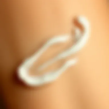 Lightweight Texture of BB Cream BB cream spread on skin showcasing its lightweight nature