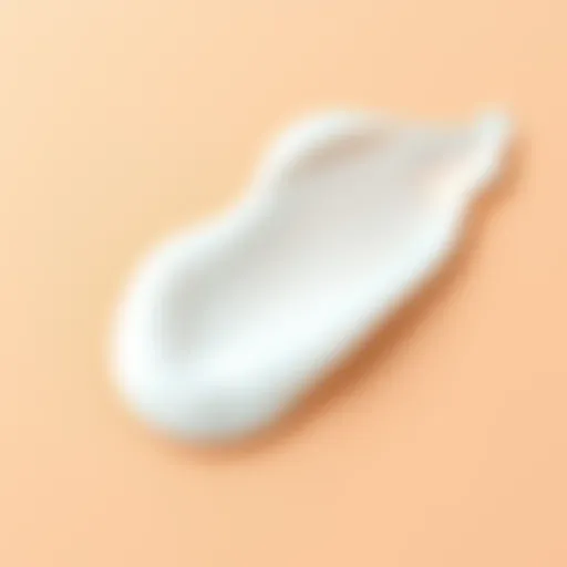 Close-up of BB cream texture on a skin surface