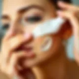 Illustration of BB cream application on skin