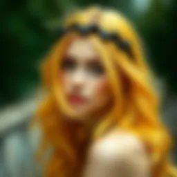 Vibrant yellow hair showcasing its beauty
