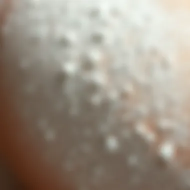 The Unique Texture of Baby Powder on Skin Close-up of baby powder texture on smooth skin