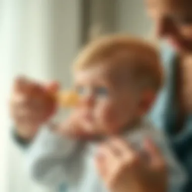 Gentle Hair Care for Infants A parent gently brushing their baby's hair to promote health