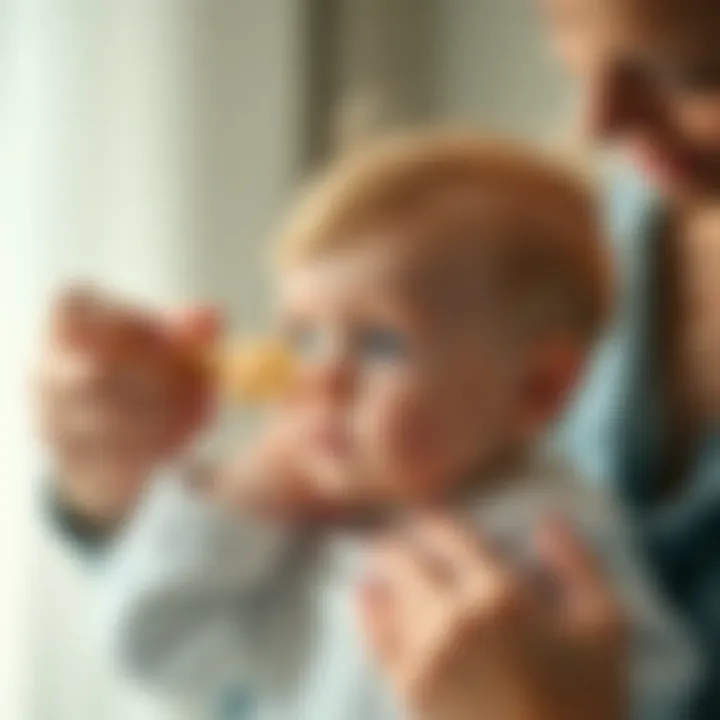 Gentle Hair Care for Infants A parent gently brushing their baby's hair to promote health