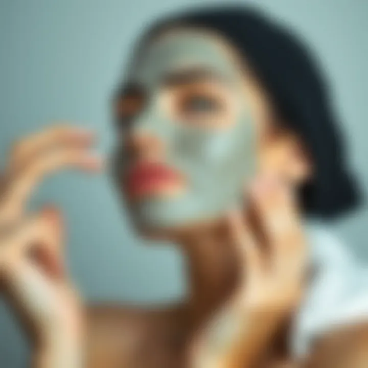 Applying Bentonit Clay Mask for Radiant Skin Bentonite clay mask application on skin