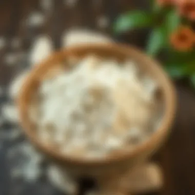 Pure Bentonit Clay Powder for Skin Benefits Bentonite clay powder in a bowl