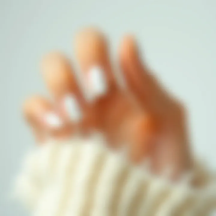 Artistic representation of different styles using white nail polish.