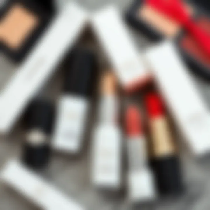 Popular Brands of White Lipstick A flat lay of popular white lipstick brands with elegant packaging