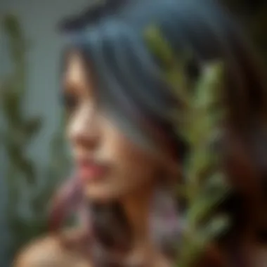 Beautifully colored hair showcasing results of rosemary application