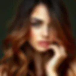 Vibrant hair color showcasing balayage technique