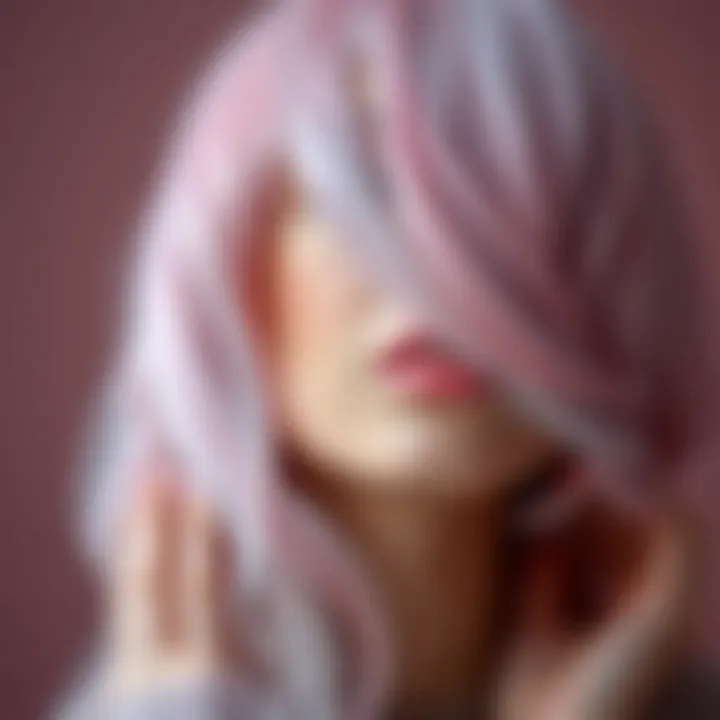 Soft pastel colors enhancing hair elegance
