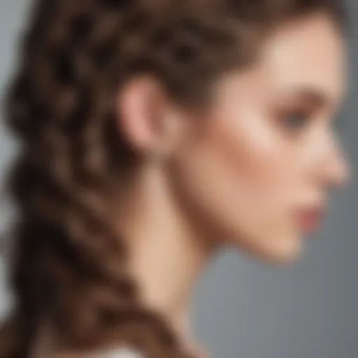 Beautifully styled braid with intricate pattern