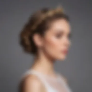 Elegant Braided Crown Elegant updo featuring a braided crown