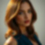 Elegant bronze hair color blending with warm skin tones