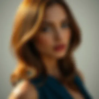 Elegant bronze hair color blending with warm skin tones