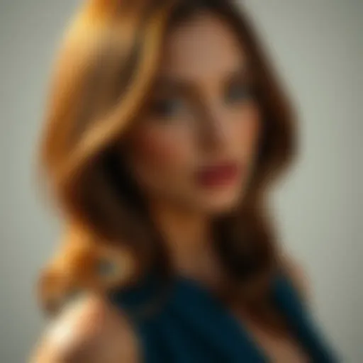 Elegant bronze hair color blending with warm skin tones