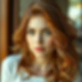 Burcu Biricik showcasing her striking hair color