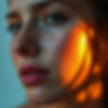 Radiant Skin Enhanced by Vitamin C Close-up of healthy skin glowing