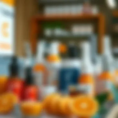 Exploring Vitamin C Product Options Variety of Vitamin C products on display