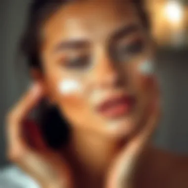 CC Cream Application Smooth application of CC cream on a model's face