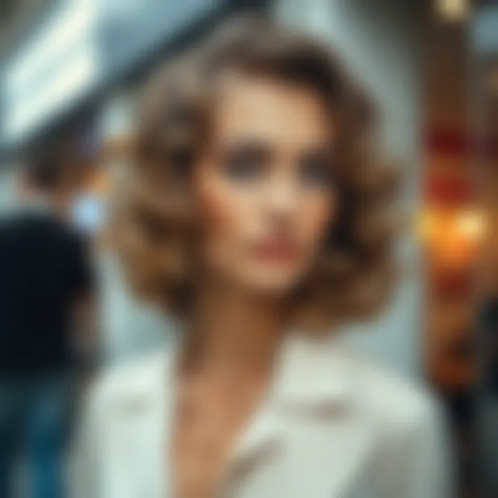 Chic short curly hairstyle with a modern twist