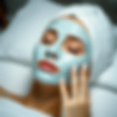 Luxurious hydrating mask application