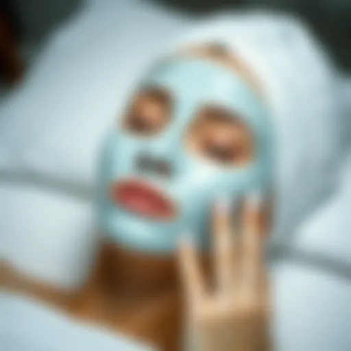 Luxurious hydrating mask application