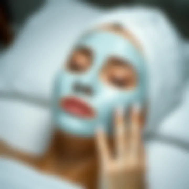 Luxurious hydrating mask application