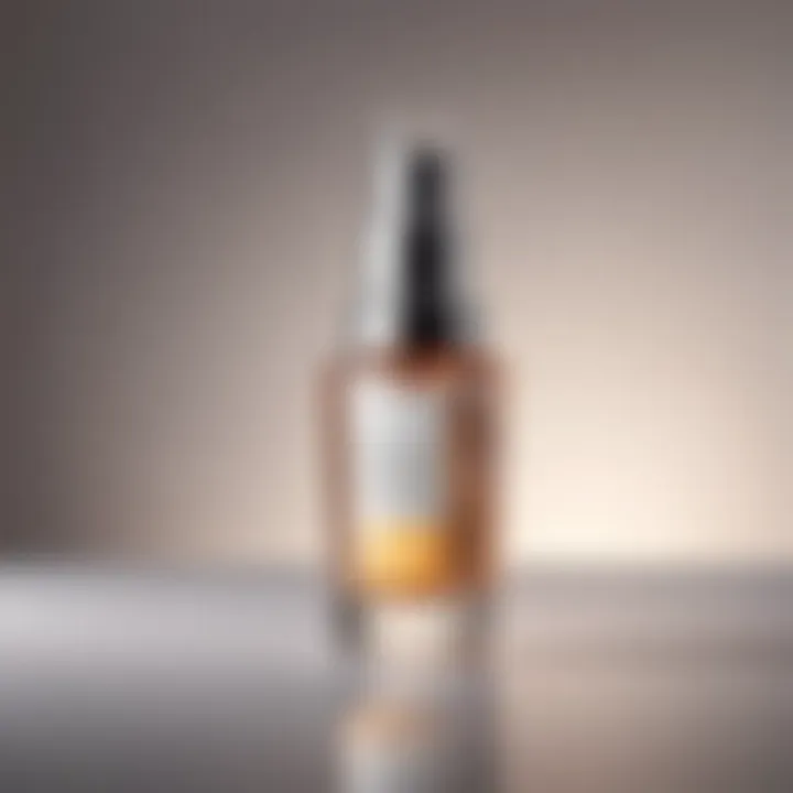 An elegant bottle of serum against a soft background