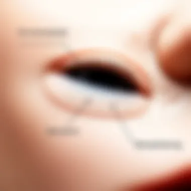 Diagram illustrating the effects of environmental factors on skin pores