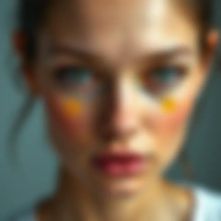 Causes of Yellow Skin Spots Illustration of yellow skin spots due to various skin conditions