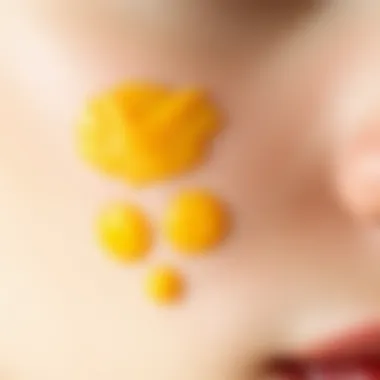 Characteristics of Yellow Skin Blemishes Close-up of skin showing different yellow blemishes and their characteristics