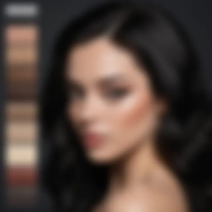 Color palette showcasing shades that complement black hair