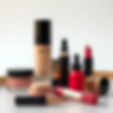 Cosmetics Tailored for Warm Undertones Diverse selection of cosmetics emphasizing warm undertone compatibility