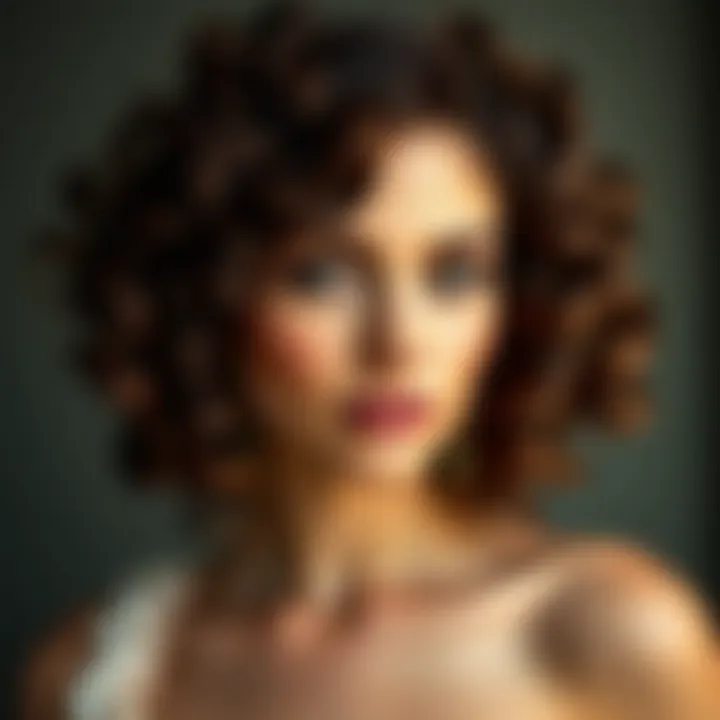 Voluminous Curled Hairstyle Voluminous curls achieved through effective curling techniques