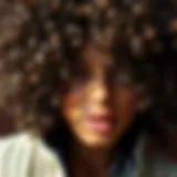 A vibrant display of natural curls reflecting light